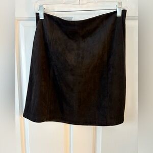 Francesca’s Mi Ami Faux Suede A-Line Skirt